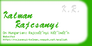 kalman rajcsanyi business card